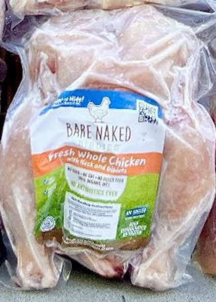 Bare Naked Birdies Organic Pastured Soy & Corn Free Whole "Churkeys" (Chicken Meat Bird), 8 - 10 lbs  --  $7.99/LB